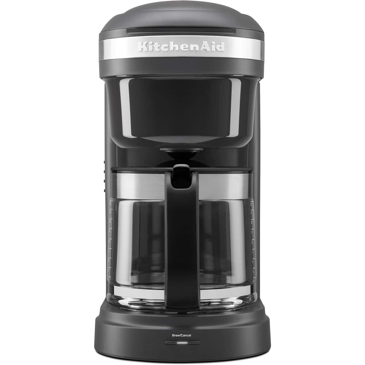 KitchenAid - 12-Cup Drip Coffee Maker with Spiral Showerhead - Matte Charcoal Gray - Front_Zoom