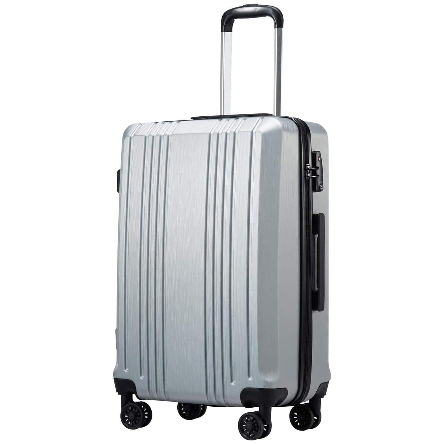 Dapper Styles - Luggage Expandable Suitcase Pc abs material durable andhard shell features - sliver-S(20in_carry on)