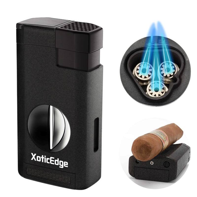 Angle. Prestige - Lumina Torch w/ V-Cut (Black Stone) - Black Stone Finish.
