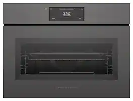 Fisher & Paykel - 24" 1.7 cu ft Built-in Convection Speed Single Oven, 6.8" Touchscreen - Compact - Handleless - Minimal Grey - Gray