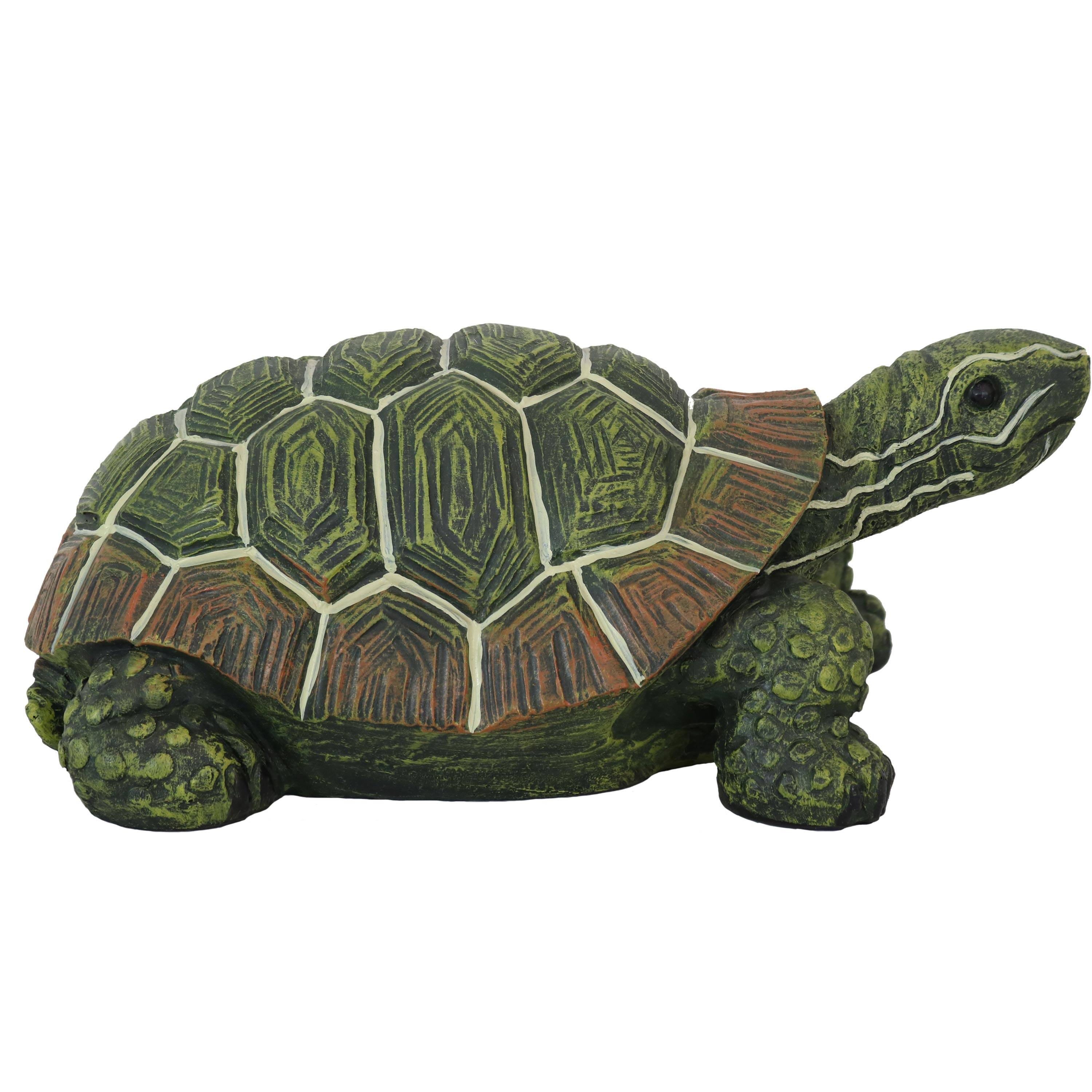Alt View 8. Sunnydaze - Terrance the Tortoise Indoor and Outdoor Statue - 9 in - Set of 2 - Green.
