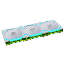 Lian Li - UNI FAN SL Flex 120mm Reverse Blade ARGB Fan, 3 Pack, Controller Included - (12RSL1F3W) - White