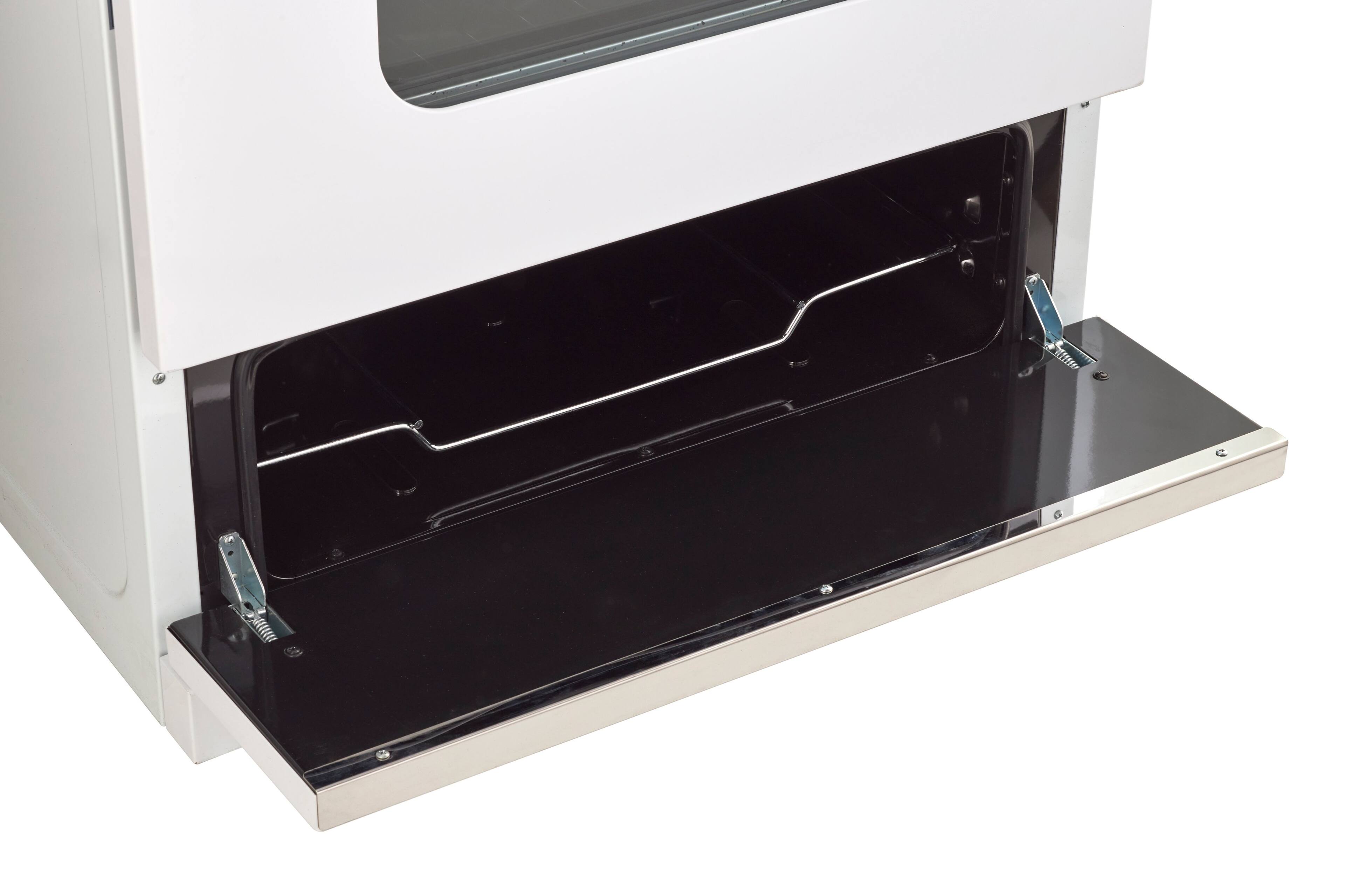 Alt View 12. Unique Appliances - Classic Retro 3.9 Cu. Ft.  Propane Range w/ Battery Ignition - Marshmallow White.