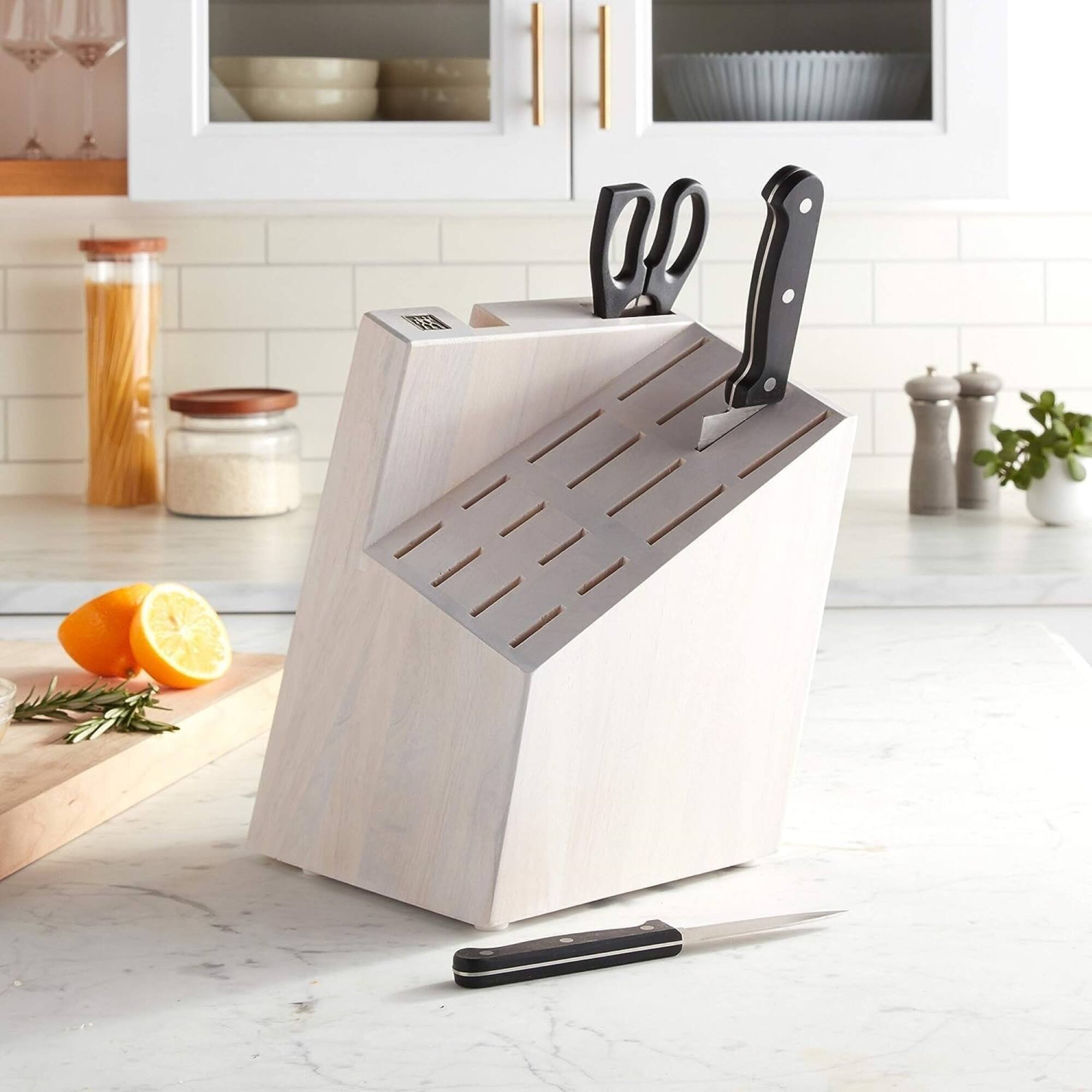 Alt View 2. ZWILLING - ZWILLING Pro 18-slot Knife Block - White - White.