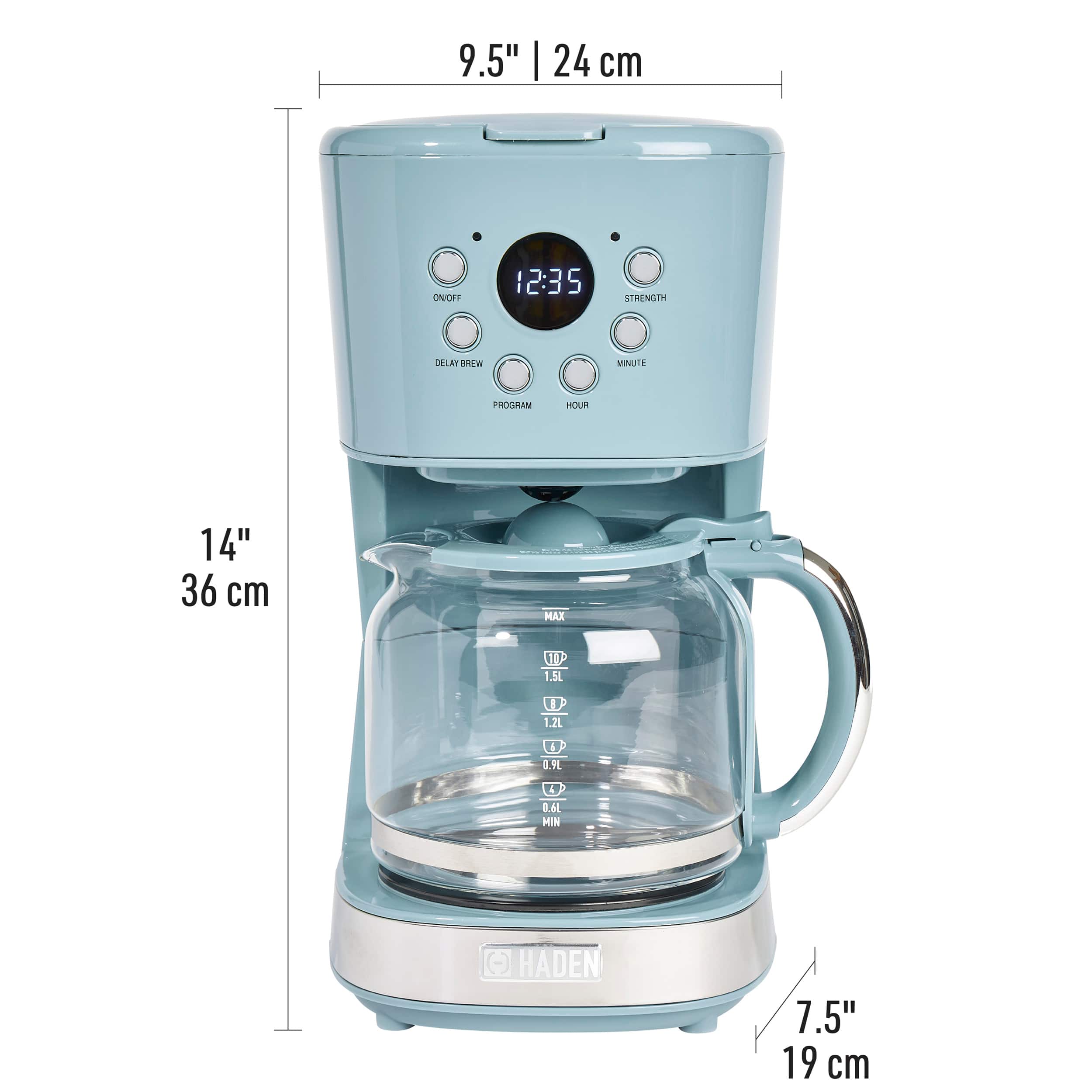 Alt View 14. Haden - Brighton 12-Cup Coffee Maker - Sky Blue.