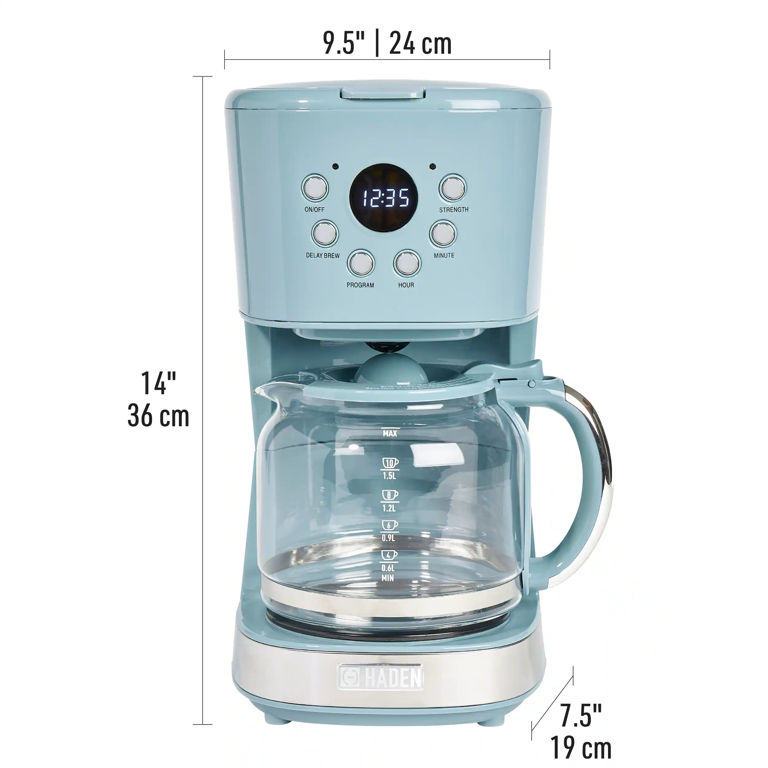 Alt View 14. Haden - Brighton 12-Cup Coffee Maker - Sky Blue.