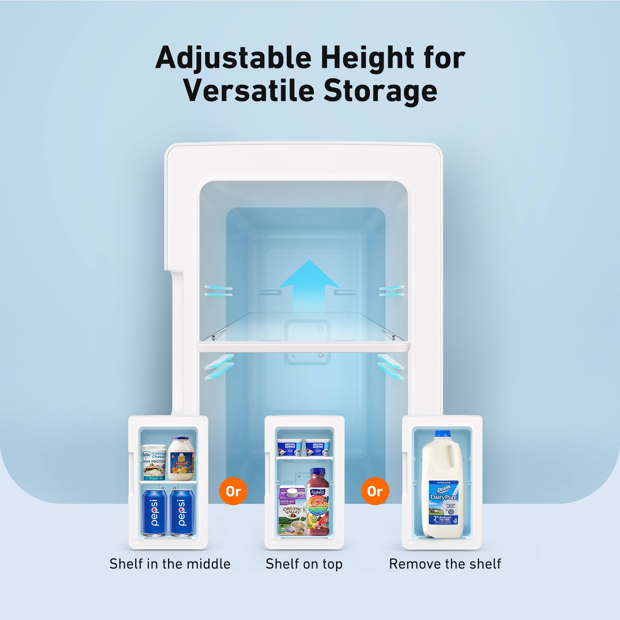 Adjustable Height for Versatile Storage

Shelf in the middle

Or

Shelf on top

Or

Remove the shelf