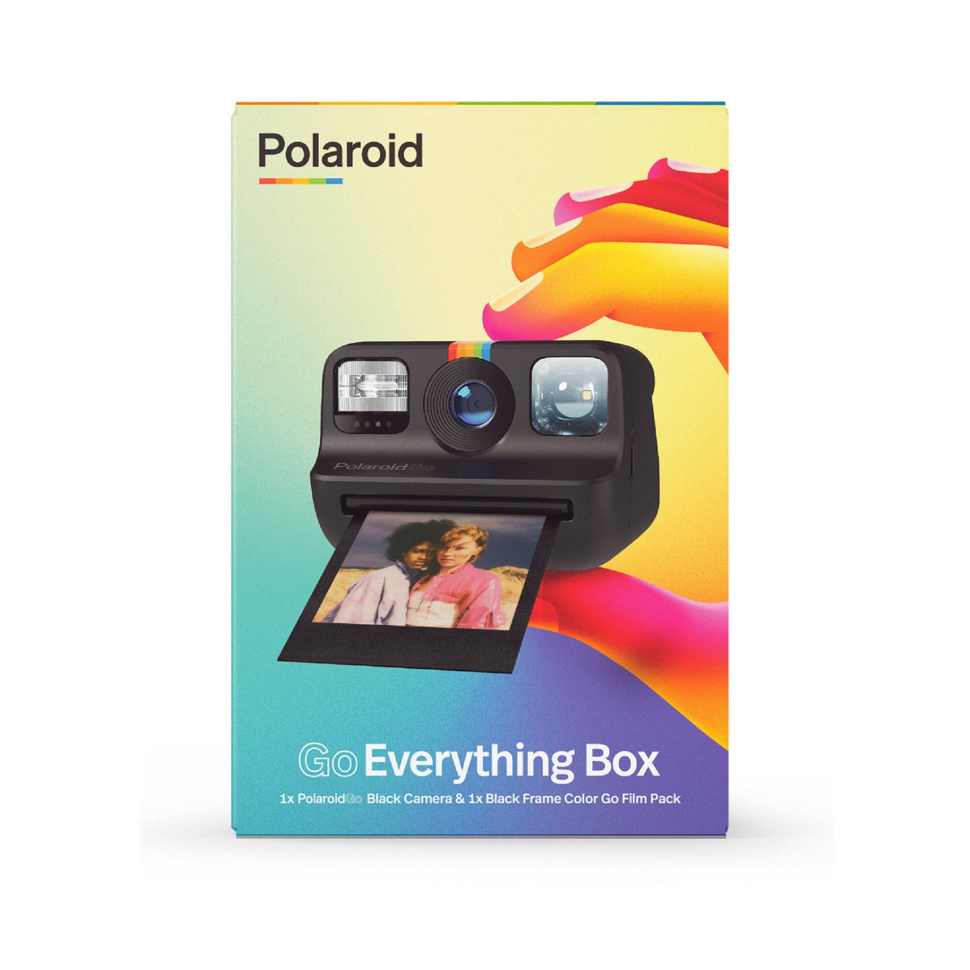 Polaroid Go Everything Box: 1x Polaroid Black Camera & 1x Black Frame Color Go Film Pack