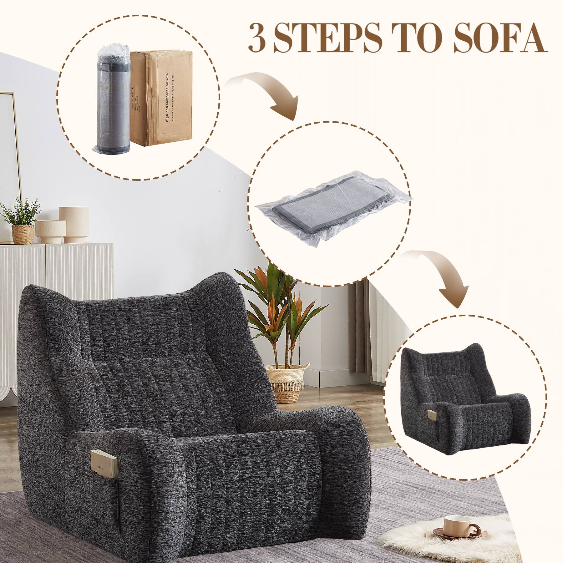 3 STEPS TO SOFA