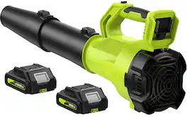 GlowWise - All-in-One Cordless Leaf Blower with 2 Batteries & Charger. Portable Power for Leaves, Dust & Lawn Care - Light Green
