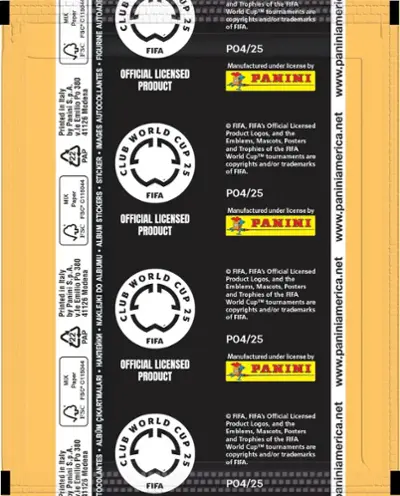 2025 Panini Club World Cup Soccer 50-Count Sticker Box