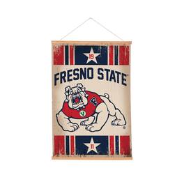 Evergreen Enterprises - Fresno State Bulldogs 24" x 36" Antique Style Canvas Wall Art Tapestry with Wood Frame - Multicolor