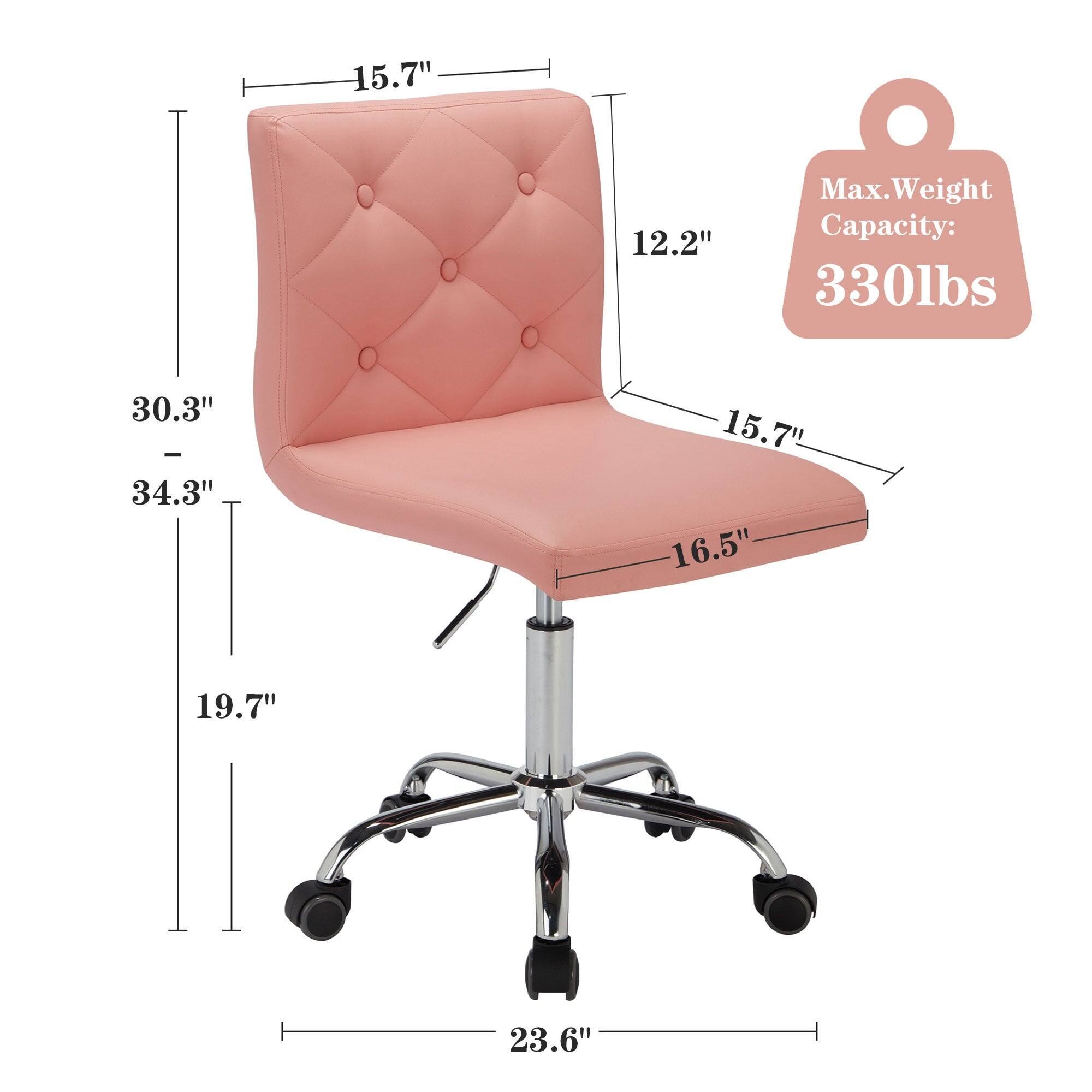 - Height: 30.3" - 34.3"
- Width: 15.7"
- Depth: 16.5"
- Seat Height: 19.7"
- Base Diameter: 23.6"
- Max. Weight Capacity: 330lbs