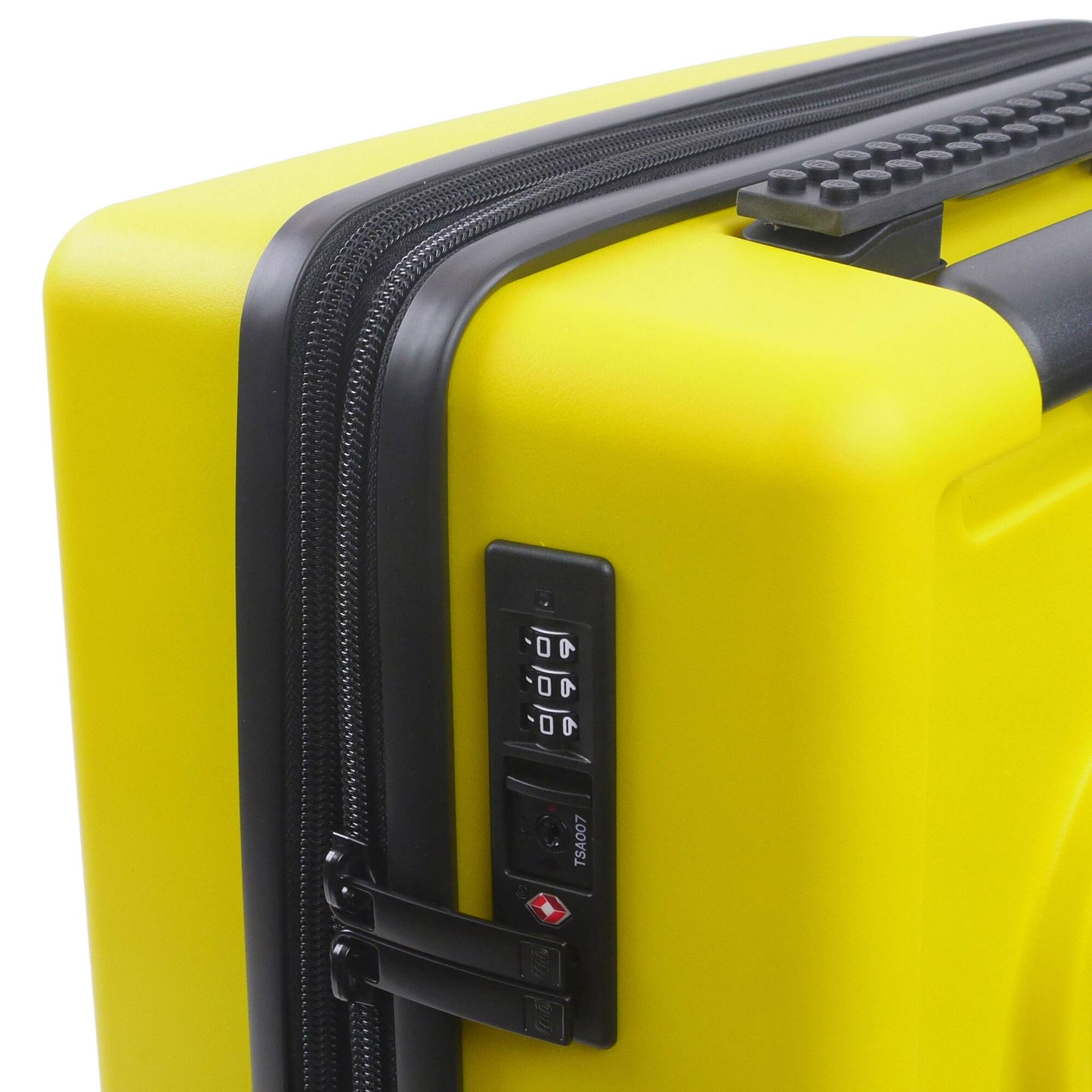 Alt View 3. LEGO - Signature Brick 2x3 Trolley Expandable 21.5 inch carry-on luggage - YELLOW.