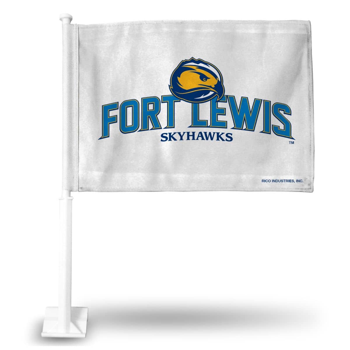 Rico Industries - Fort Lewis Skyhawks 14x19 Double Sided Window Mount Car Flag - Multi