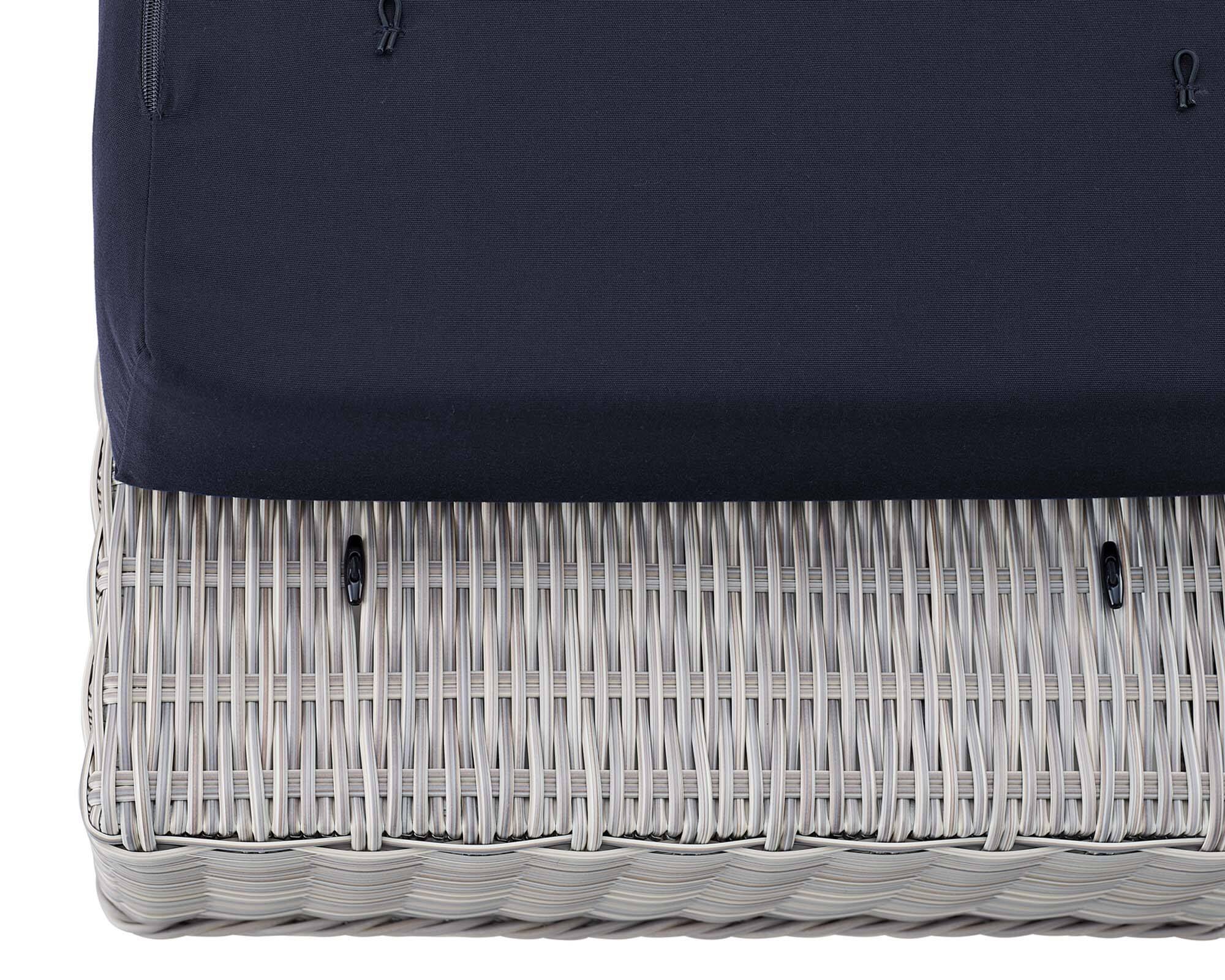 Alt View 4. Modway - Conway Sunbrella® Outdoor Patio Wicker Rattan Ottoman by Modway - Light Gray Navy.