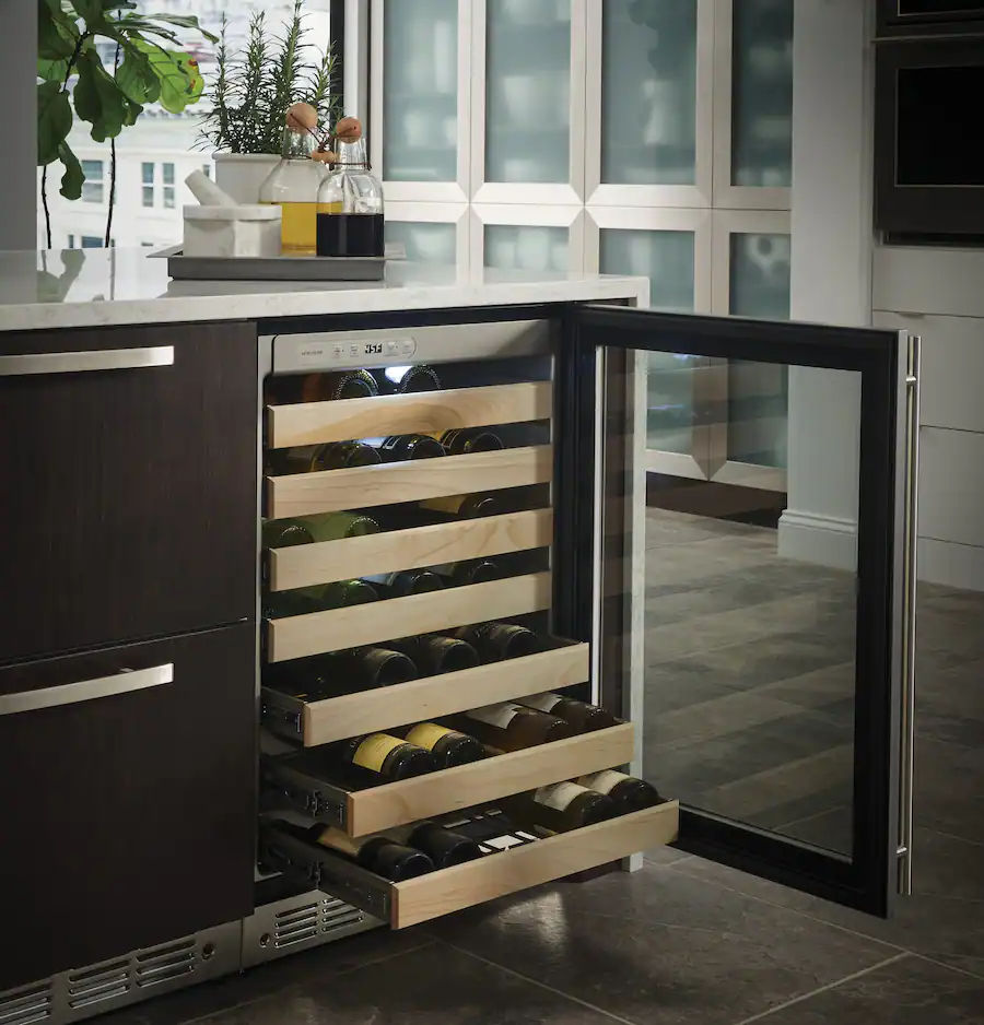 Poliform Inbuilt Fridge Monogram 5.0 Cu.Ft. Built In Compact Refrigerator with Adjustable ...