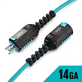 360 Electrical - Heavy-Duty PowerFlex (50ft 14/3) - Aqua/Grey
