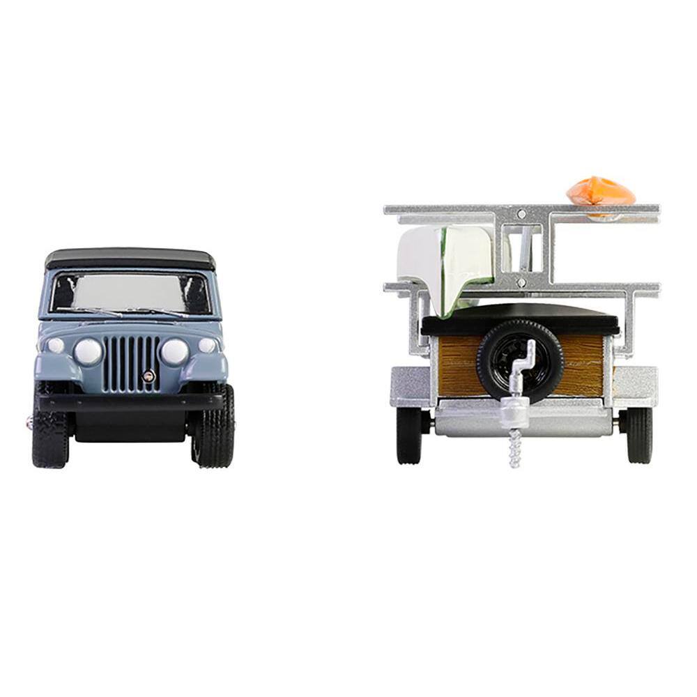 Back. Greenlight - 1968 Jeep Jeepster Commando SC-1 Gray Black Stripes Top with Canoe Trailer Rack Canoe Kayak 1/64 Hitch & Tow Series 32 - Gray with Black.