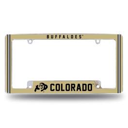 Rico Industries - Colorado Buffaloes Chrome Metal License Plate Frame with Full Frame Team Color Graphics - Multi