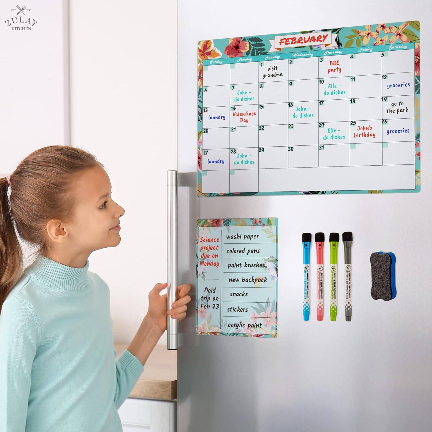 **February**

- **Monday**
  - 1: visit grandma
  - 8: John - do dishes
  - 15: laundrY
  - 22: John - do dishes
  - 29: John - do dishes

- **Tuesday**
  - 2: BBQ party
  - 9: Elle - do dishes
  - 16: John - do dishes
  - 23: Elle - do dishes
  - 30: John - do dishes

- **Wednesday**
  - 3: Elle - groceries
  - 10: John - do dishes
  - 17: John - do dishes
  - 24: Elle - do dishes
  - 31: John - do dishes

- **Thursday**
  - 4: Elle - groceries
  - 11: go to the park
  - 18: Elle - do dishes
  - 25: John's birthday
  - 22: Elle - groceries

- **Friday**
  - 5: Elle - do dishes
  - 12: Elle - do dishes
  - 19: