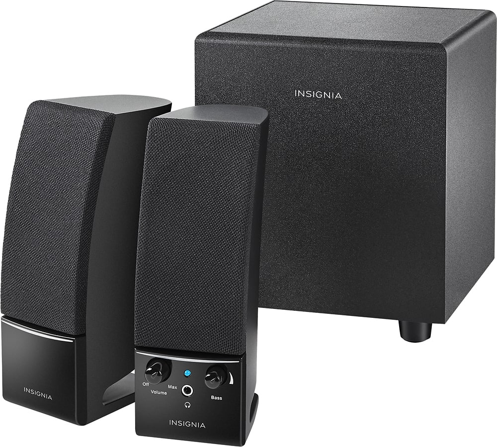 Best Buy: Insignia™ 2.1 Speaker System (3-Piece) Black NS-PCS21