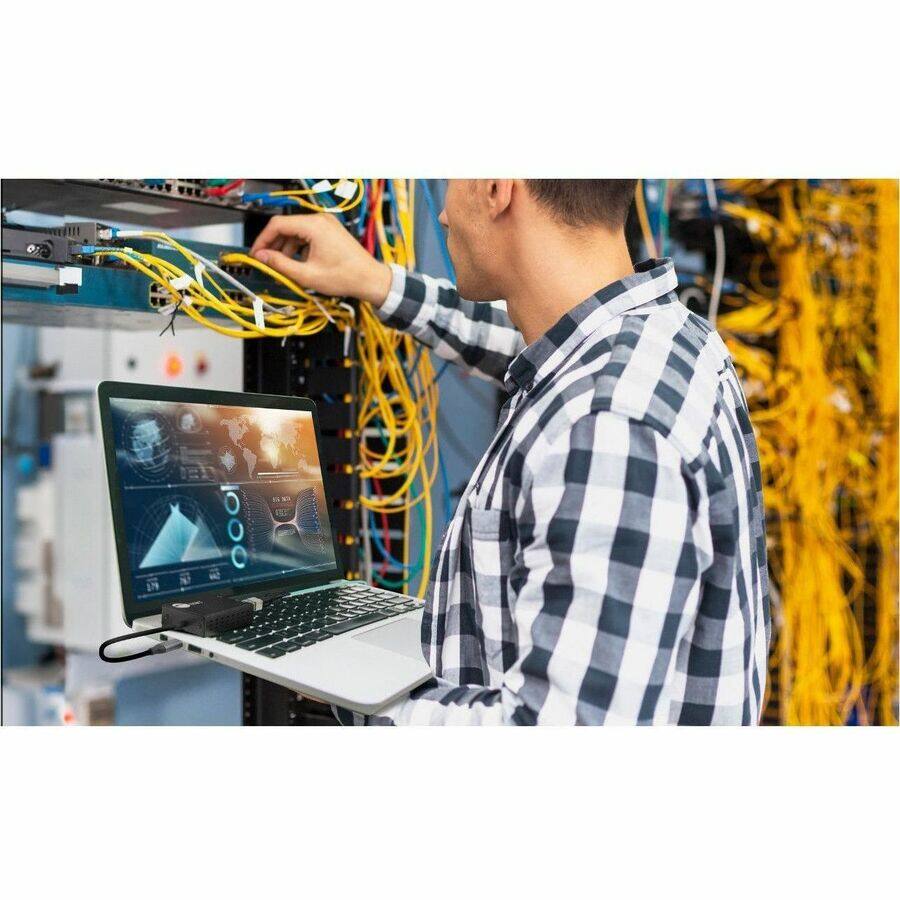 Alt View 6. SIIG Inc - SIIG USB-C to SFP Fiber Gigabit Ethernet Adapter - TAA compliant - USB-C to SFP Gigabit Ethernet adapter allows you to - Black.