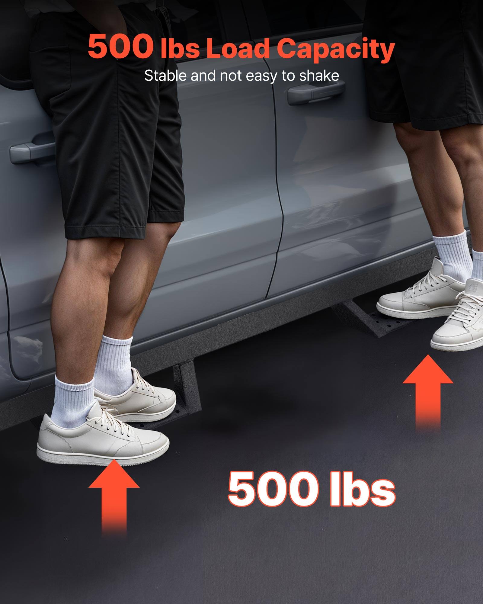 500 lbs Load Capacity  
Stable and not easy to shake  
500 lbs