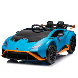 Ropilly - Lamborghini Huracan Sto 24v Kids Electric Drift Car Blue