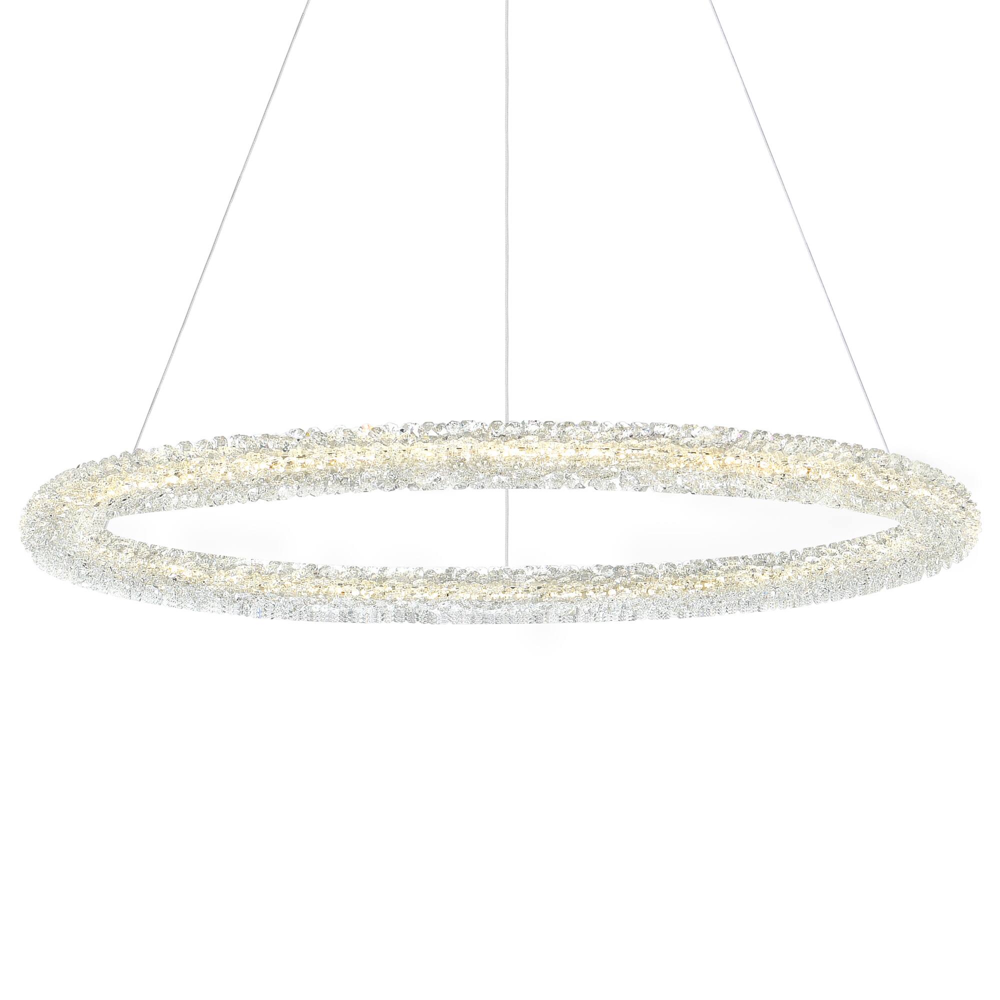 Angle. CWI Lighting - Arielle LED Chandelier With Chrome Finish - Chrome.
