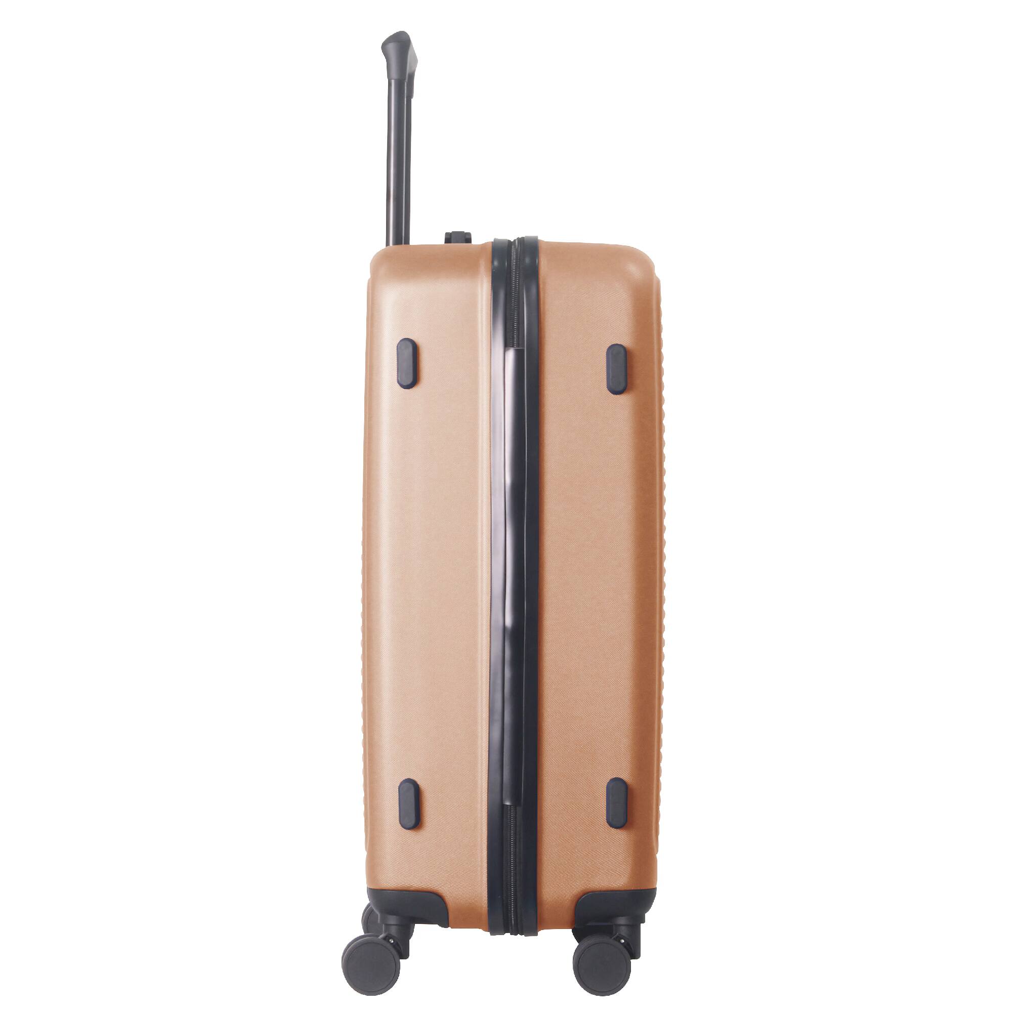 Alt View 5. Bestier - 3-Piece ABS Hardshell Luggage Set (20”/24”/28”) with Spinner Wheels, TSA Lock & Lightweight Design - Champagne.