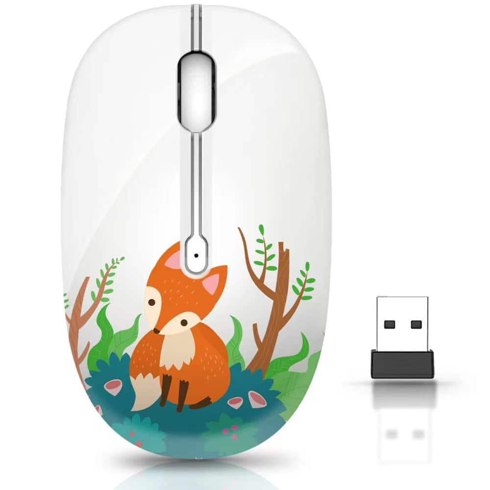 Cozy Serene - Wireless Mouse With Nano Receiver For Laptop Notebook Computer Macbook Noise Portable - Wireless - Fox
