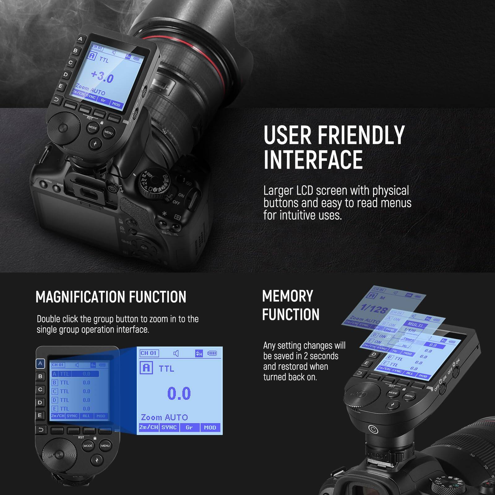 Neewer QPRO C TTL Wireless Flash Trigger for Canon HSS Compatible
