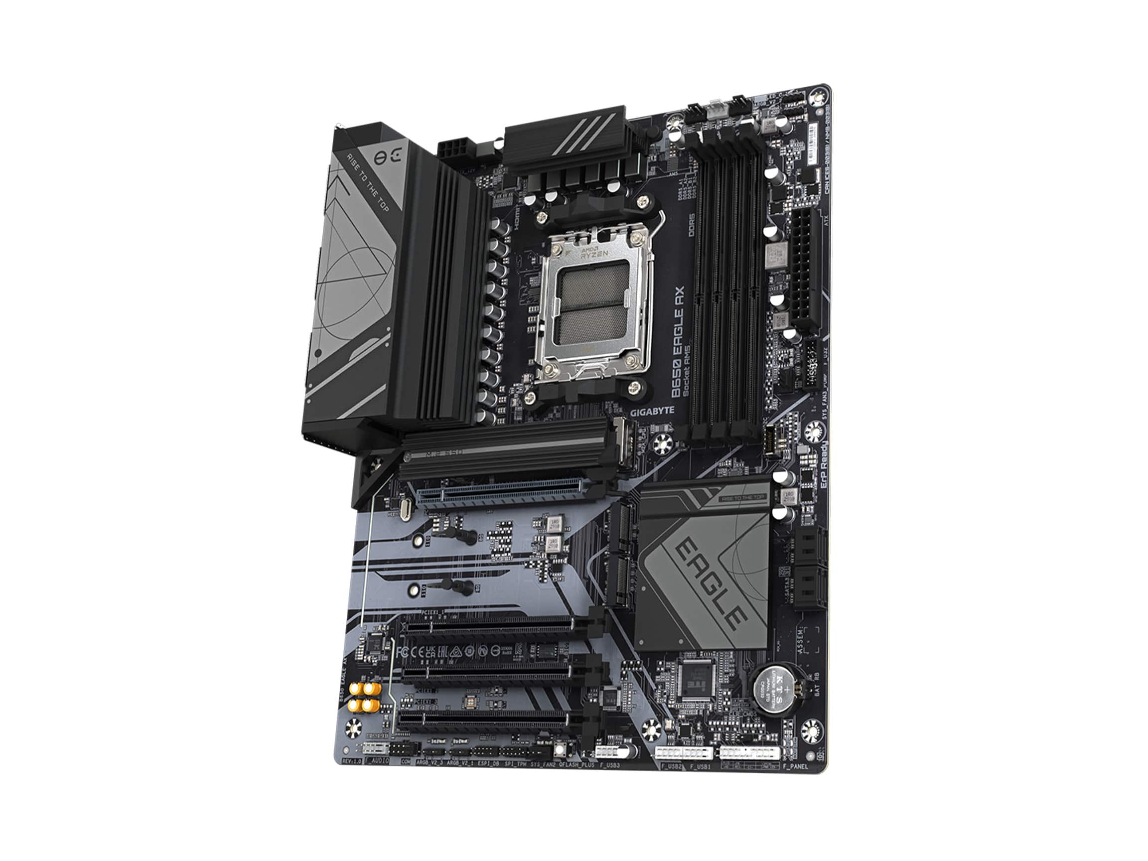 GIGABYTE - B650 EAGLE AX (Socket AM5) AMD B650 ATX DDR5 Wi-Fi 6E Motherboard - Black
