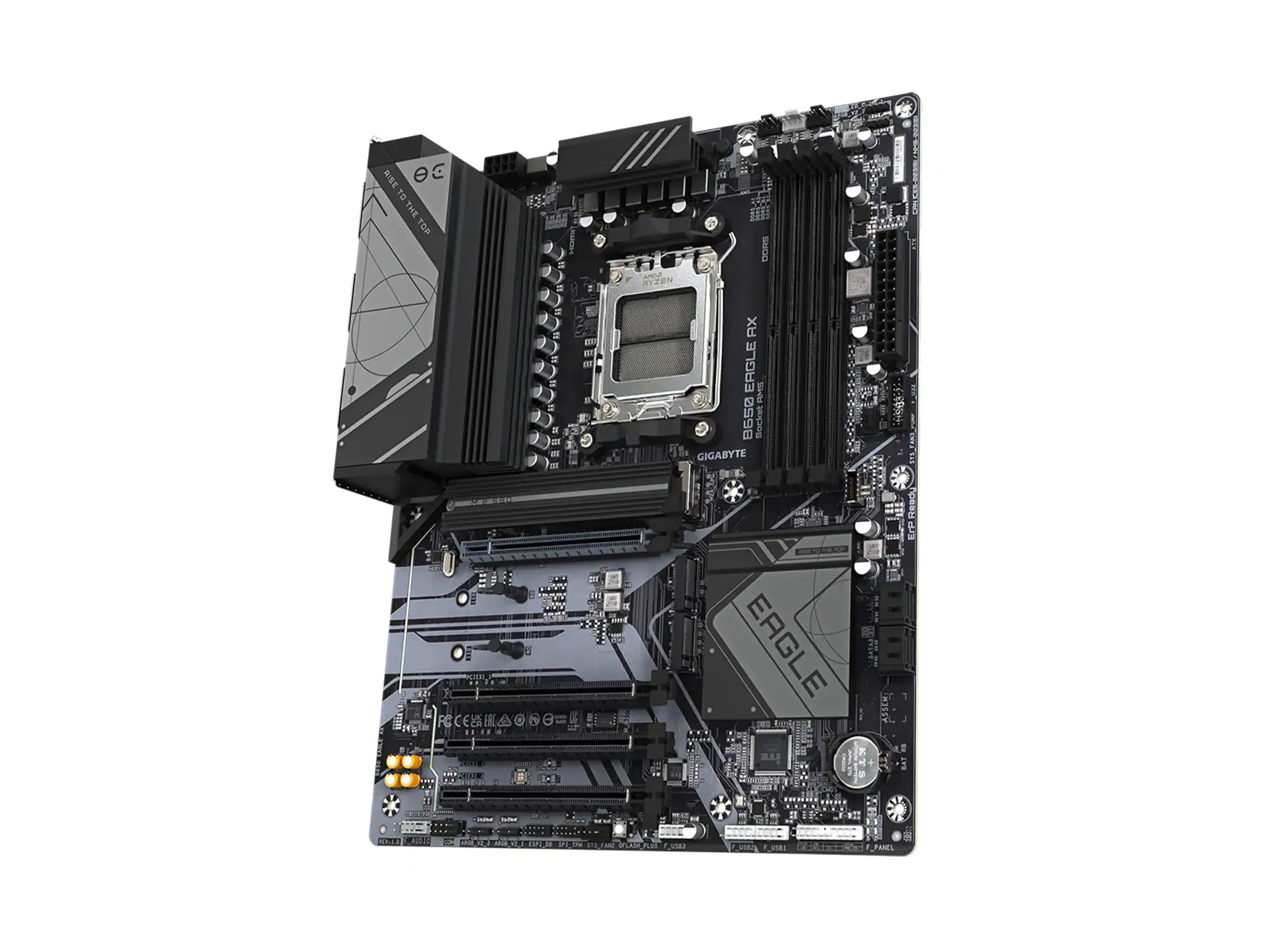 GIGABYTE - B650 EAGLE AX (Socket AM5) AMD B650 ATX DDR5 Wi-Fi 6E Motherboard - Black