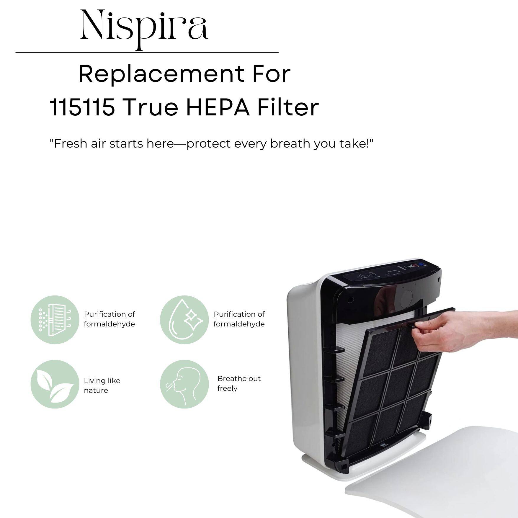 Nispira Replacement For 115115 True HEPA Filter

"Fresh air starts here—protect every breath you take!"

- Purification of formaldehyde
- Purification of formaldehyde
- Living like nature
- Breathe out freely
