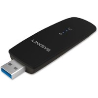 Linksys - AC1200 Dual-Band USB 3.0 Adapter - Black - Front_Zoom