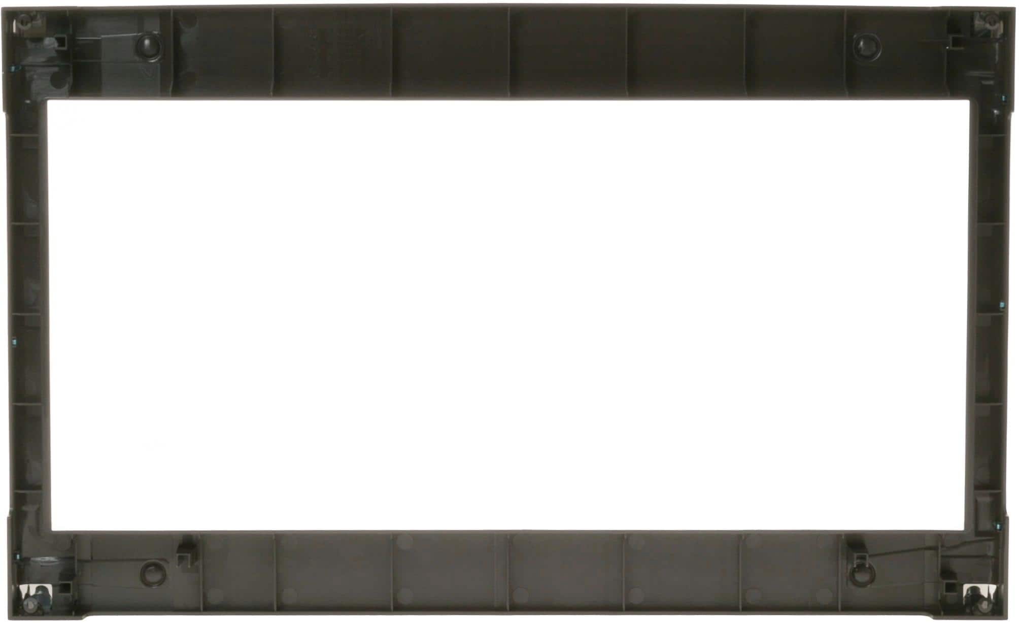 Left. GE - 27" Built-In Trim Kit for Select GE Microwaves - Stainless steel.