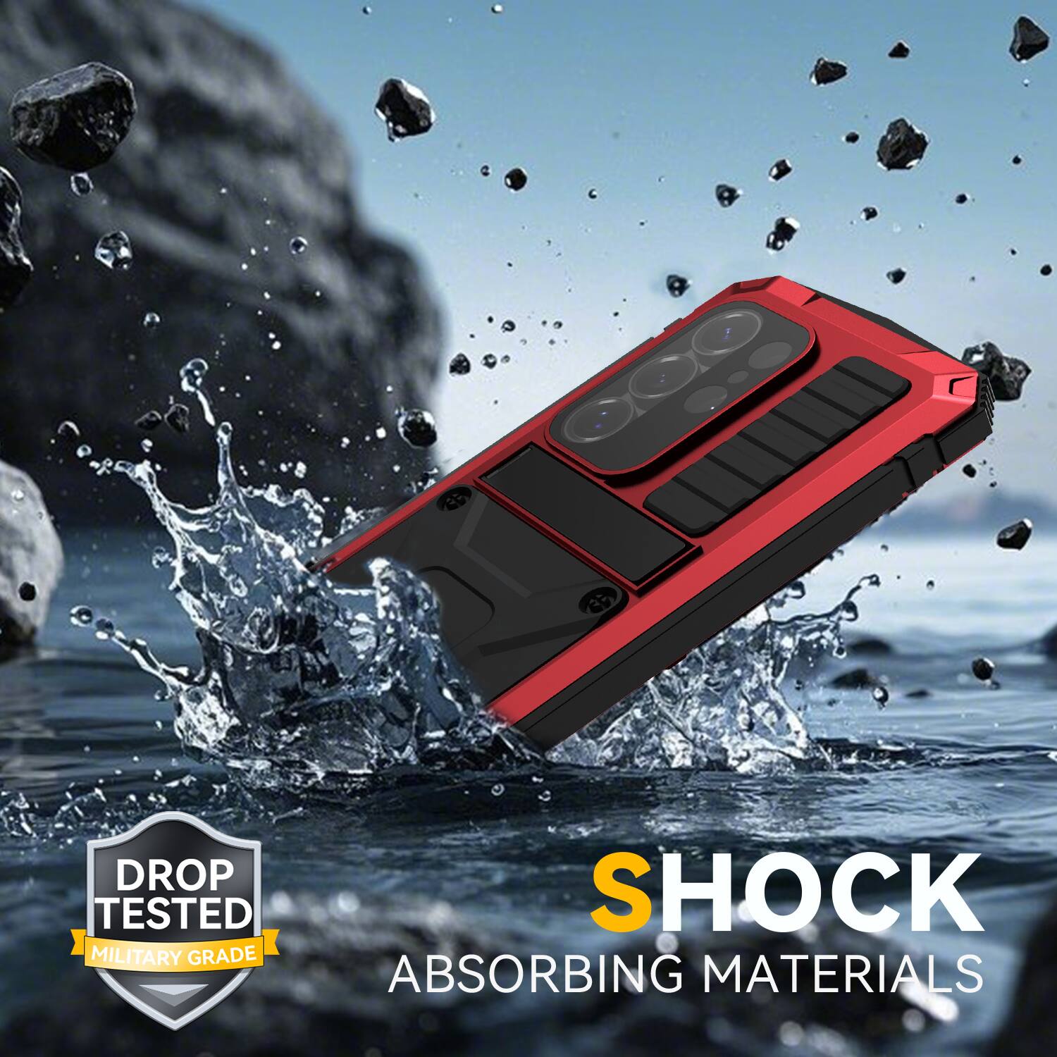 DROP TESTED  
MILITARY GRADE  
SHOCK ABSORBING MATERIALS