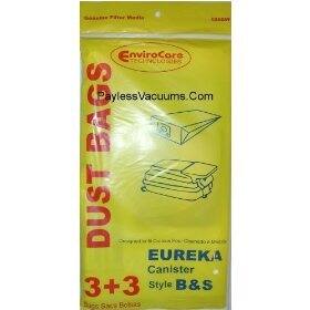 EnviroCore Technologies  
DUST BAGS  
PaylessVacuums.Com  
EUREKA Canister Style B&S  
3+3