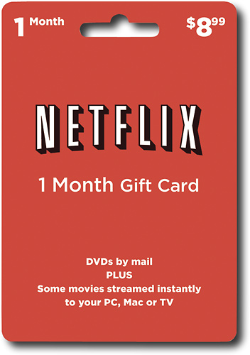 Best Buy: Netflix 1-Month Gift Card Red [Digital] NETFLIX
