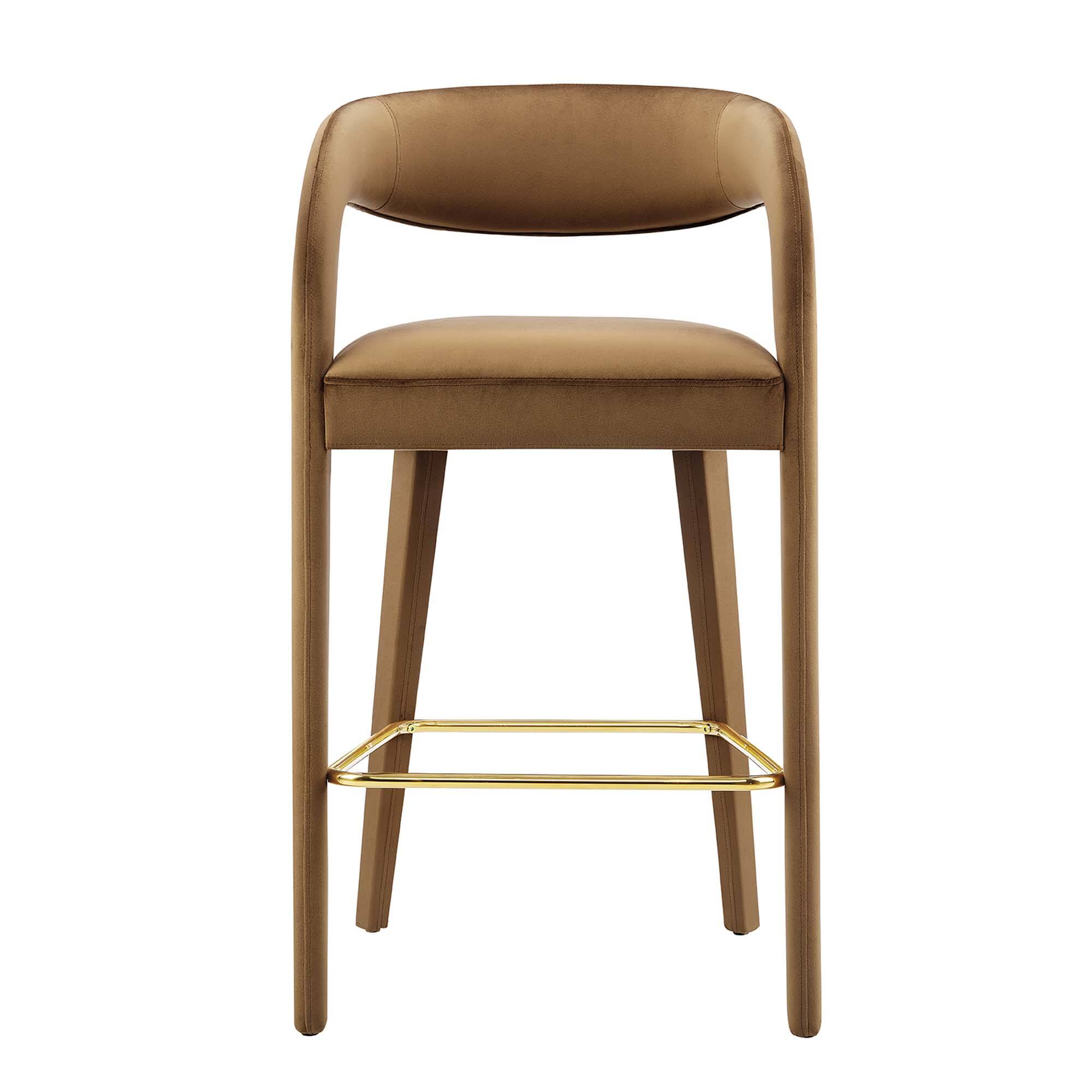 Alt View 2. Modway - Pinnacle Performance Velvet Bar Stool Set of 2 by Modway - 0.