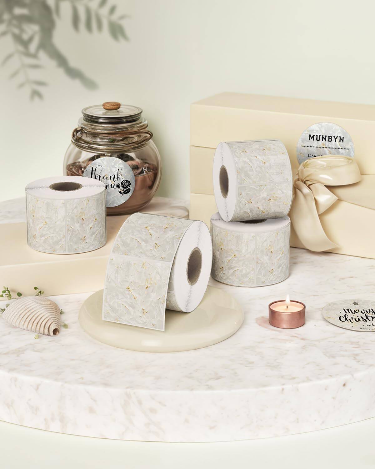 MUNBYN  
1234 Merry Christmas  
Thank you  
Merry Christmas  
and a Happy New Year