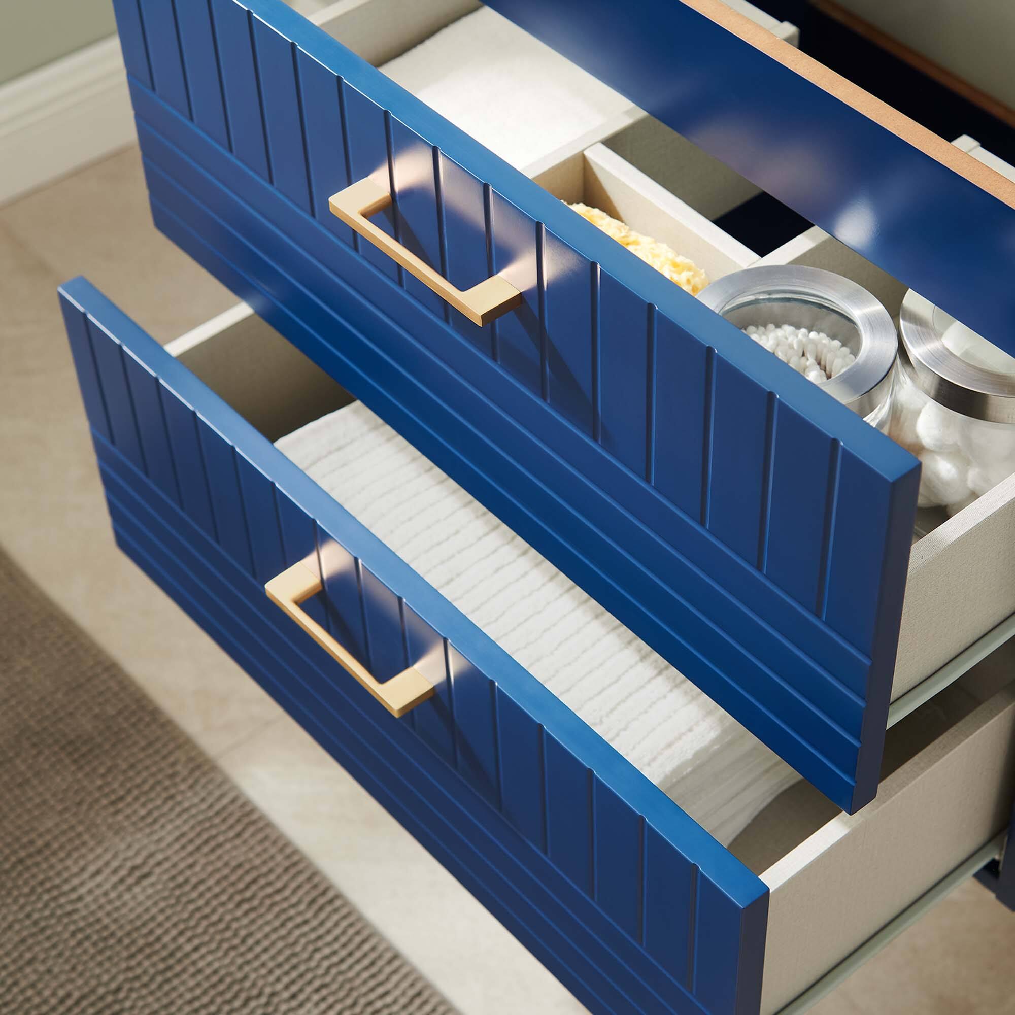 Modway Daybreak Wall Mount Bathroom Cabinet Basin Not Included Blue ...