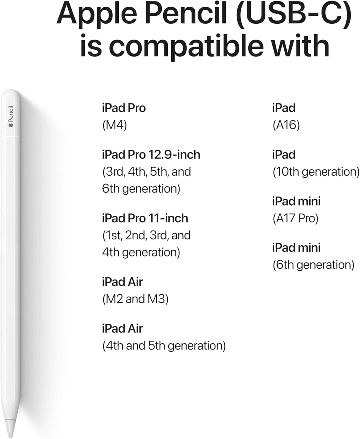 Apple Pencil (USB C) White - Best Buy