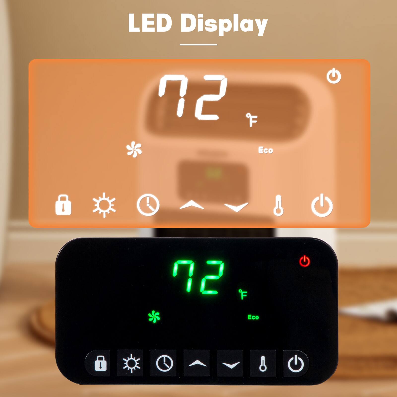 LED Display

72°F Eco