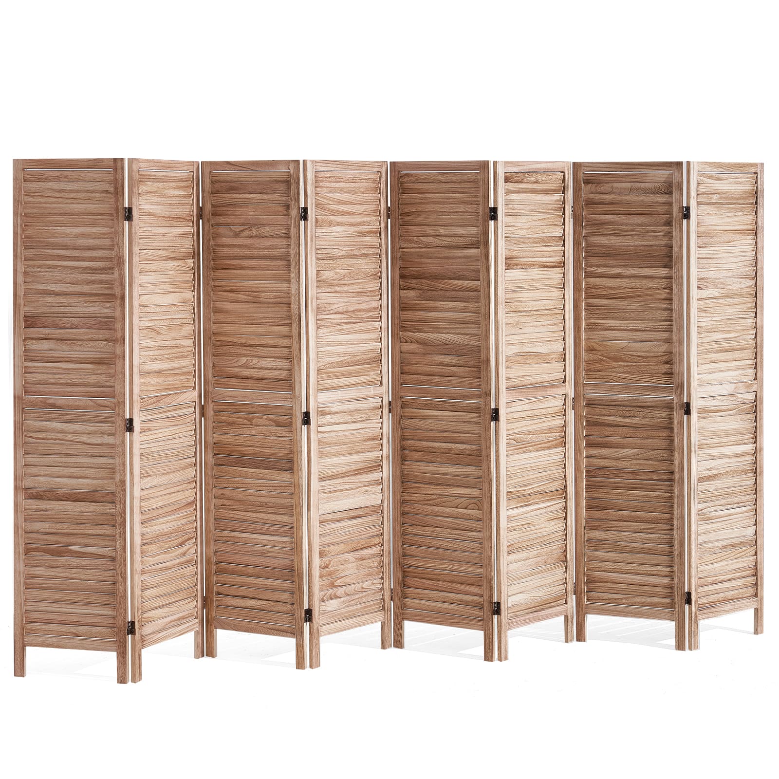 VEVOR - Room Divider, 8 Panel Folding Privacy Screen, 66.9 Inches Tall Indoor Louvered Partition Divider - Wood price history on PriceWatchPro