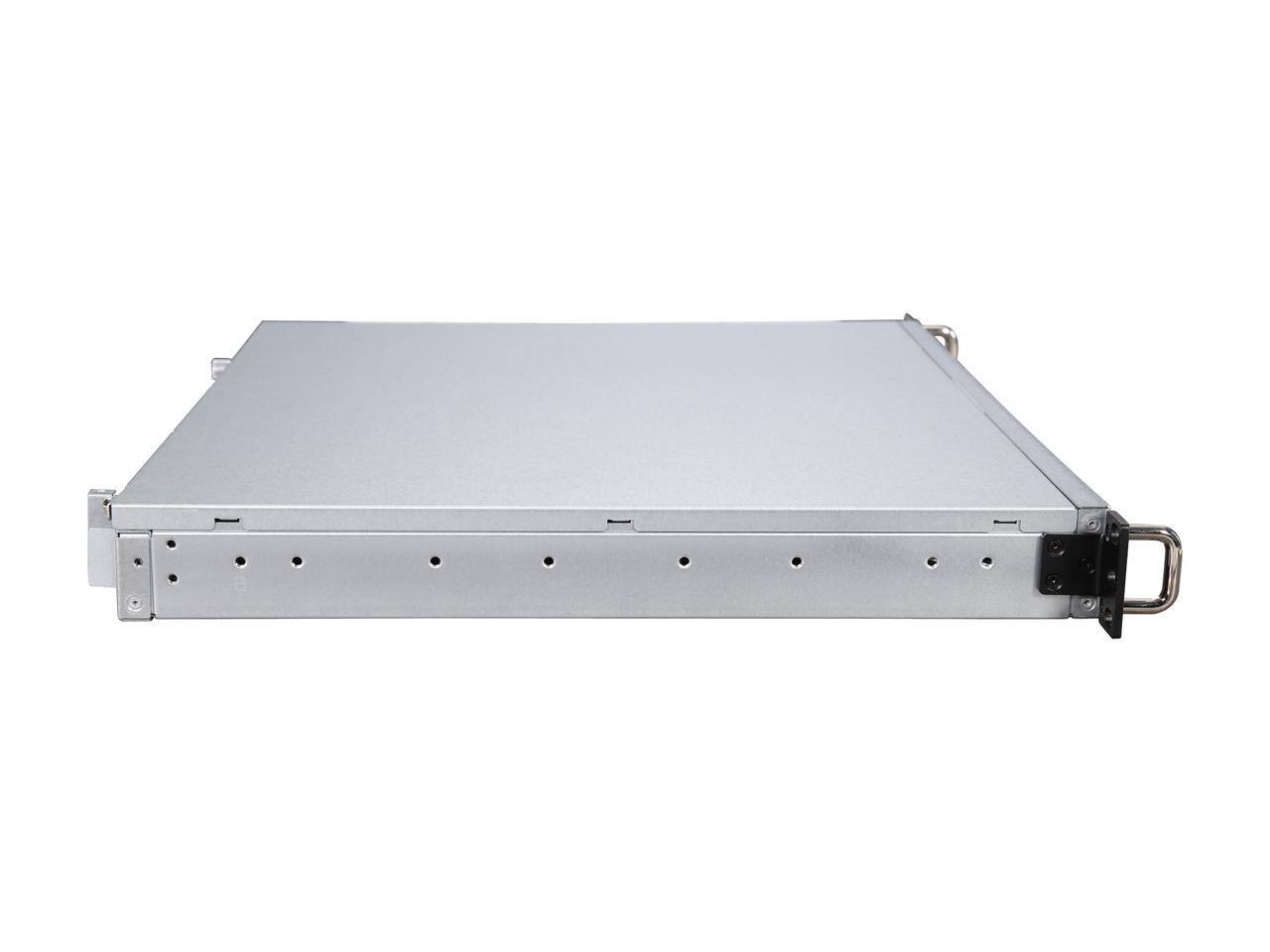 Alt View 2. In Win - In Win IW-RF100-S315 1U Short-depth Rackmount Server Chassis, 315W PSU, Front/Rear I/O - Black.