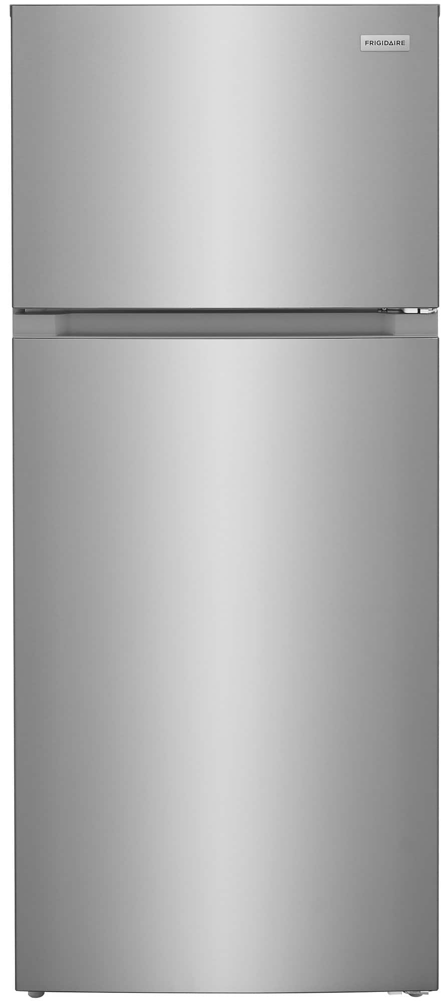 Front. Frigidaire - 16.0 Cu. Ft. Garage Ready Top Freezer Refrigerator - Stainless Steel.