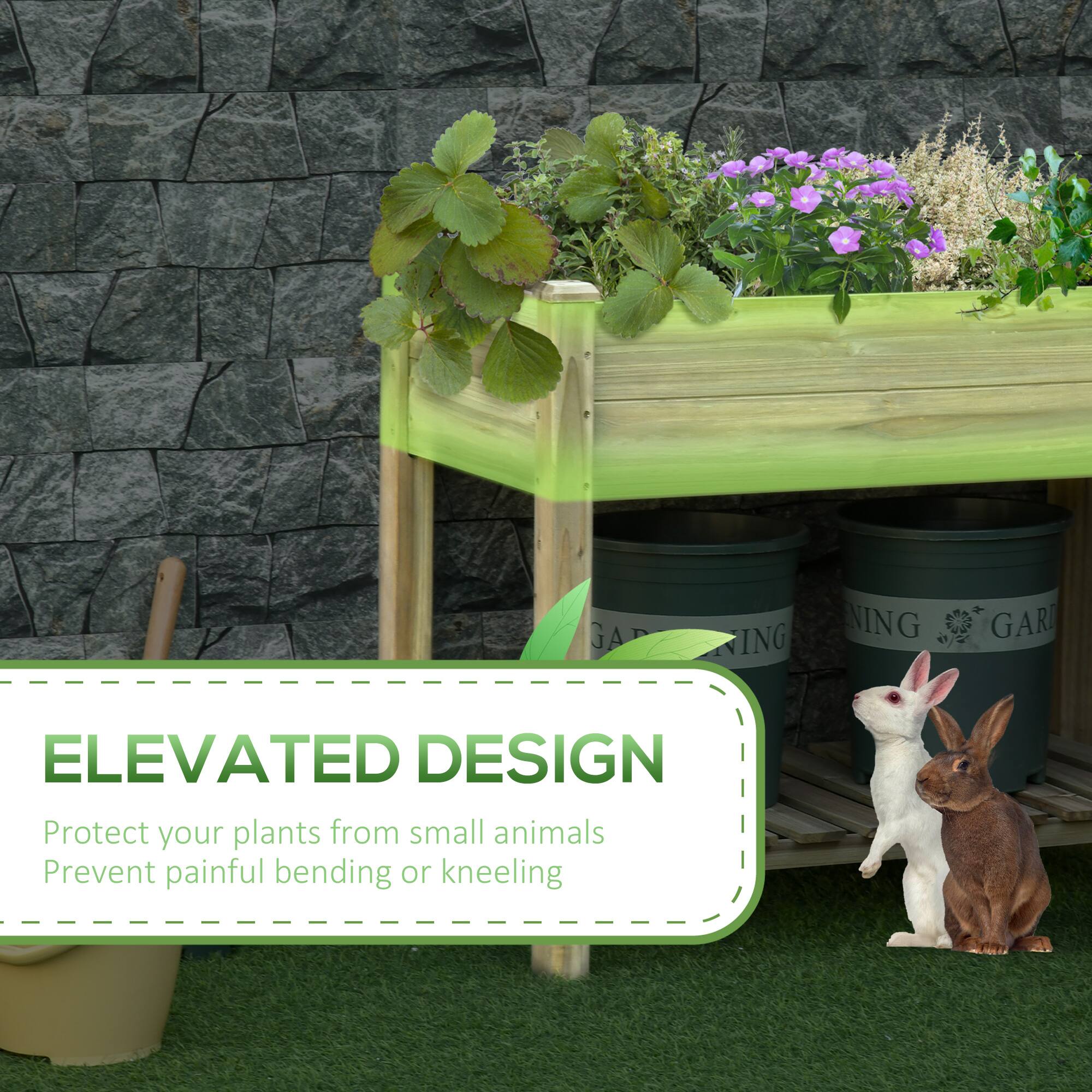 ELEVATED DESIGN  
Protect your plants from small animals  
Prevent painful bending or kneeling